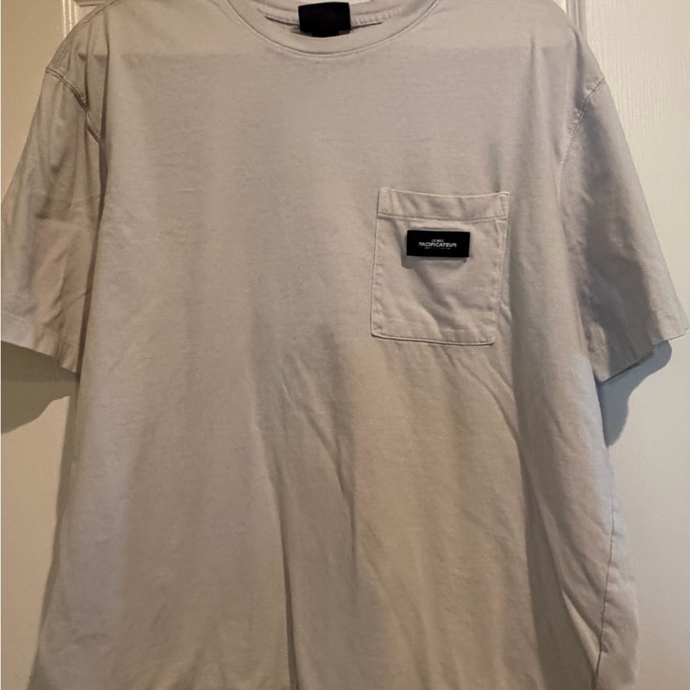 H&M Light Beige Short Sleeve Tee with Pocket